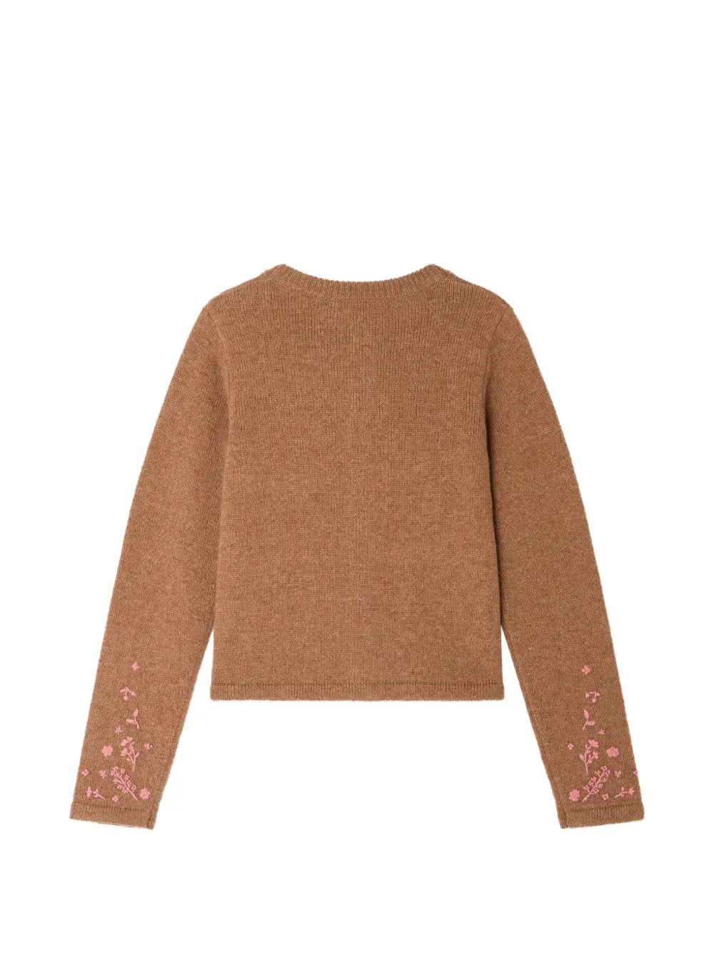 Bonpoint Madelia vest met geborduurde bloemen Bruin