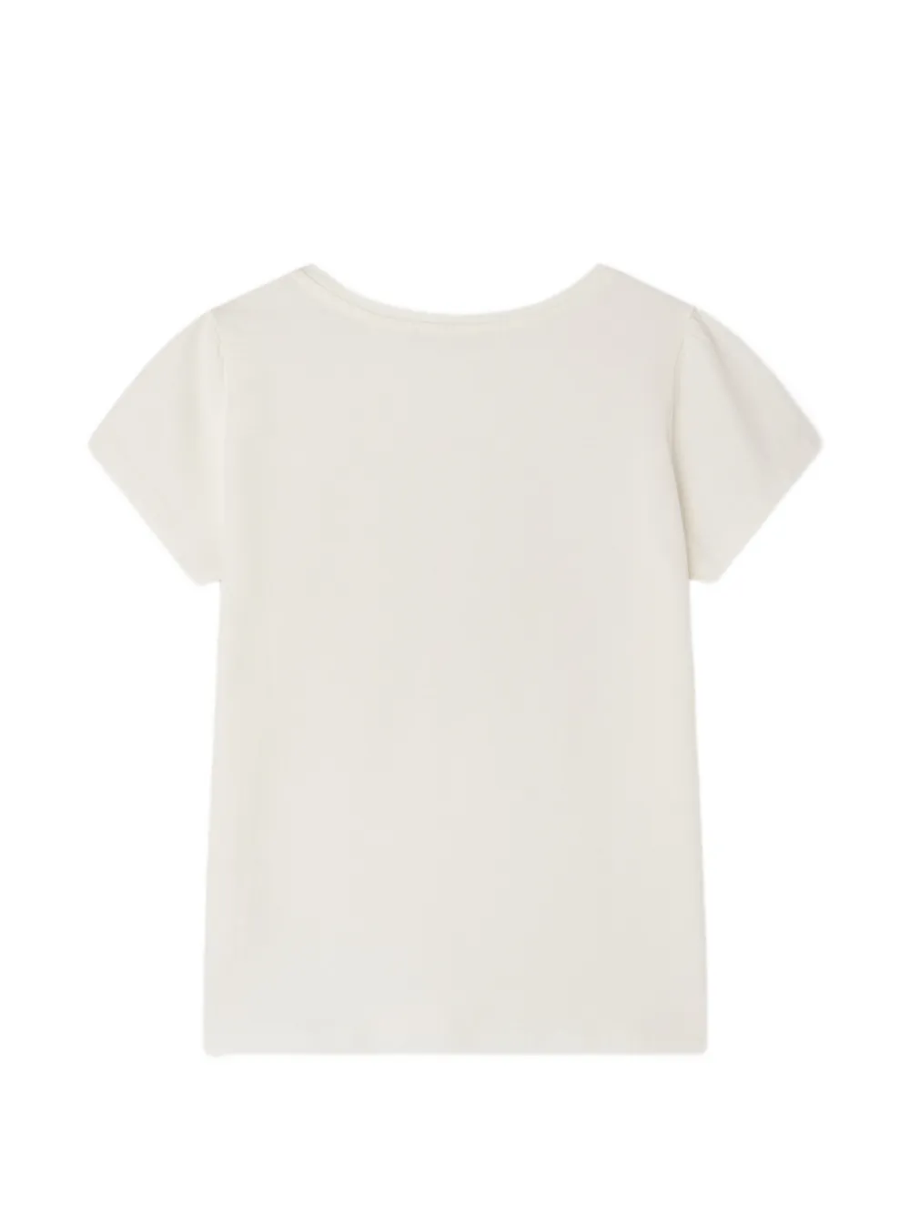 Bonpoint T-shirt met pofmouwen en kersen-print Beige