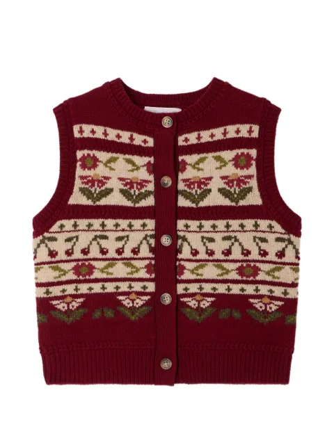 Bonpoint Meriam Cardigan mit Intarsien-Muster