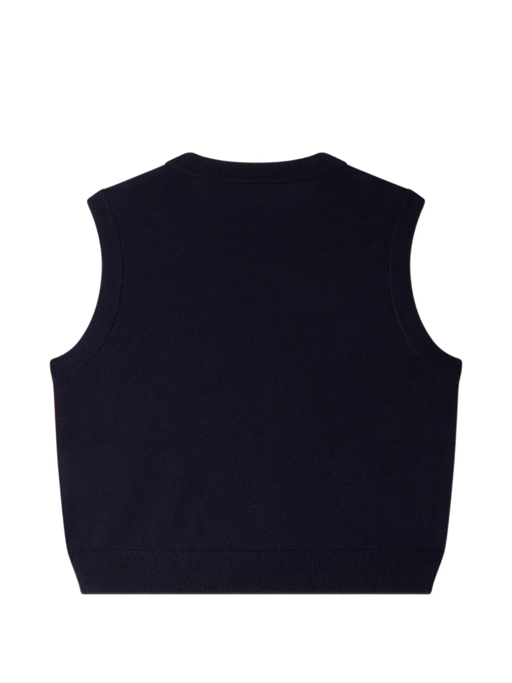 Bonpoint Trui met kersen-intarsia en argyle-patroon Blauw