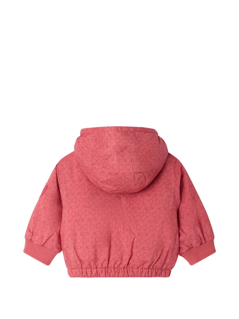 Bonpoint Marguerite jack met capuchon en kersenprint Roze