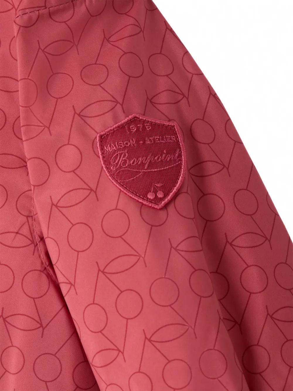 Bonpoint Marguerite jack met capuchon en kersenprint Roze