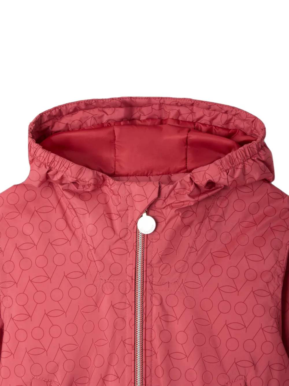 Bonpoint Marguerite jack met capuchon en kersenprint Roze