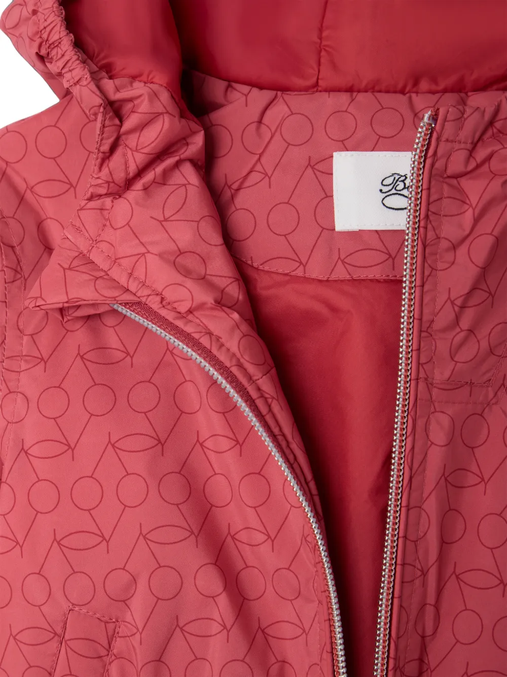 Bonpoint Marguerite jack met capuchon en kersenprint Roze