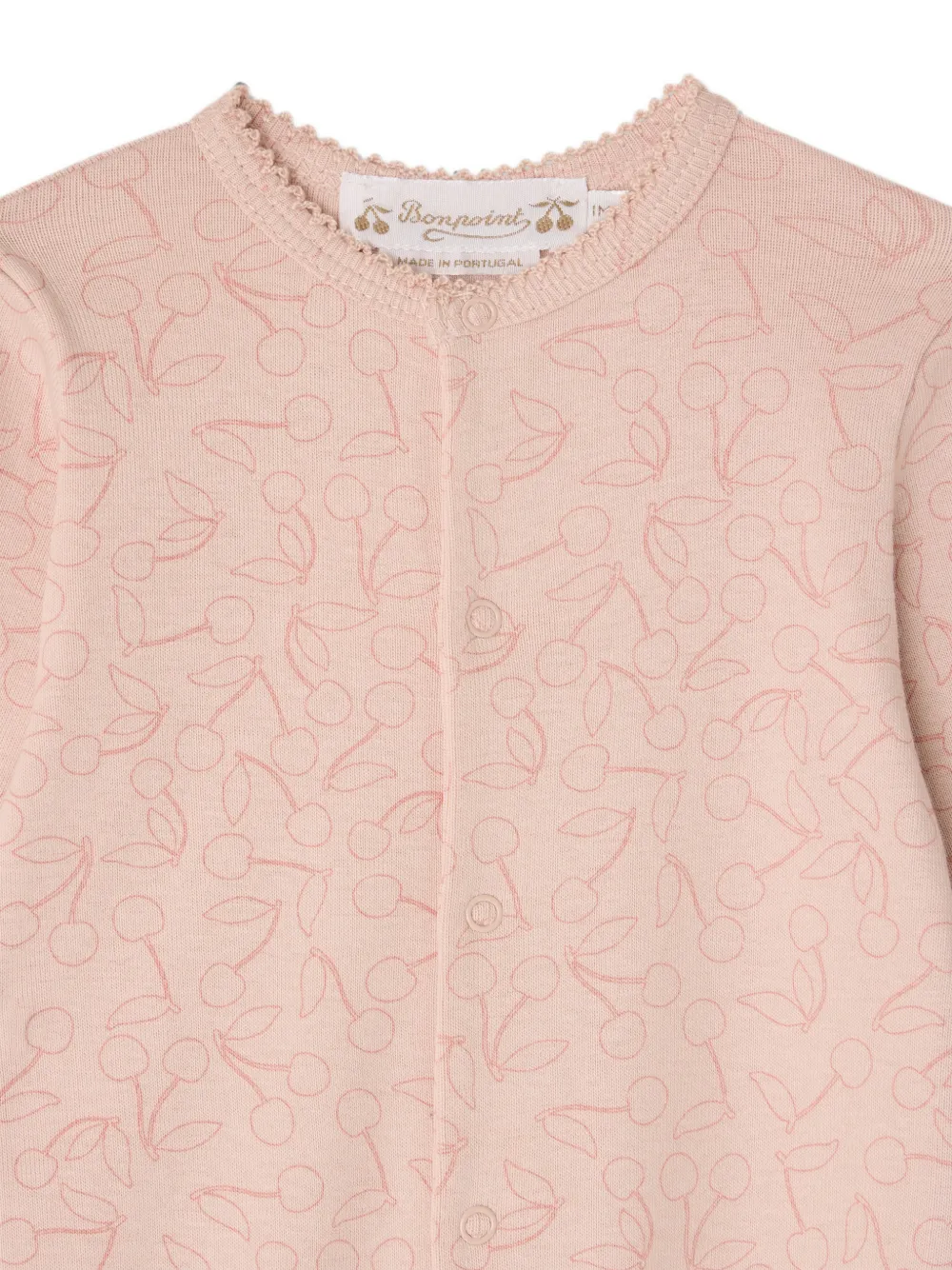 Bonpoint Golco pyjama met kersenprint Roze