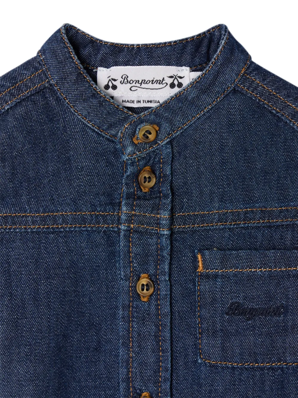 Bonpoint Jace denim overhemd met knopen Blauw