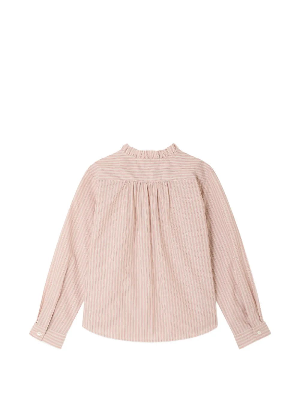 Bonpoint Gestreepte shirt met ruches Roze