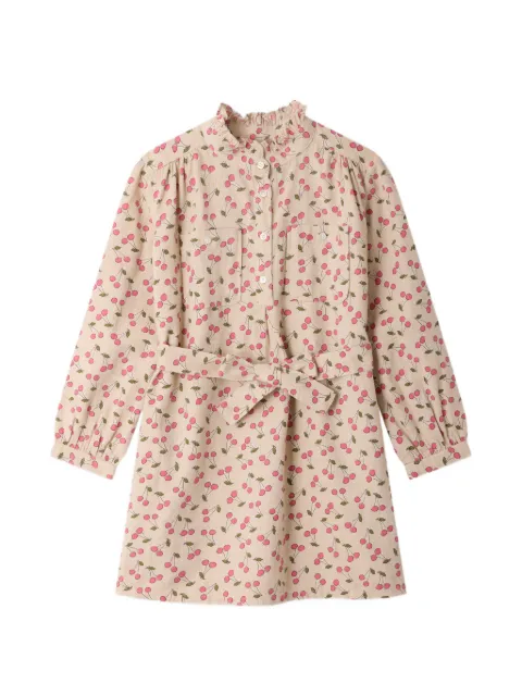 Bonpoint Tiphany cherry-print ruffled-collar dress