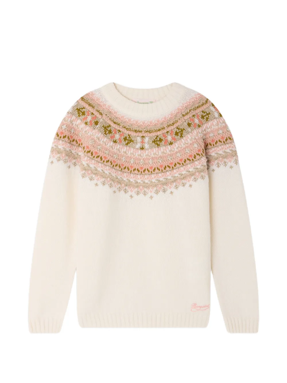 Bonpoint Maglione Mirela Fair Isle - Toni neutri
