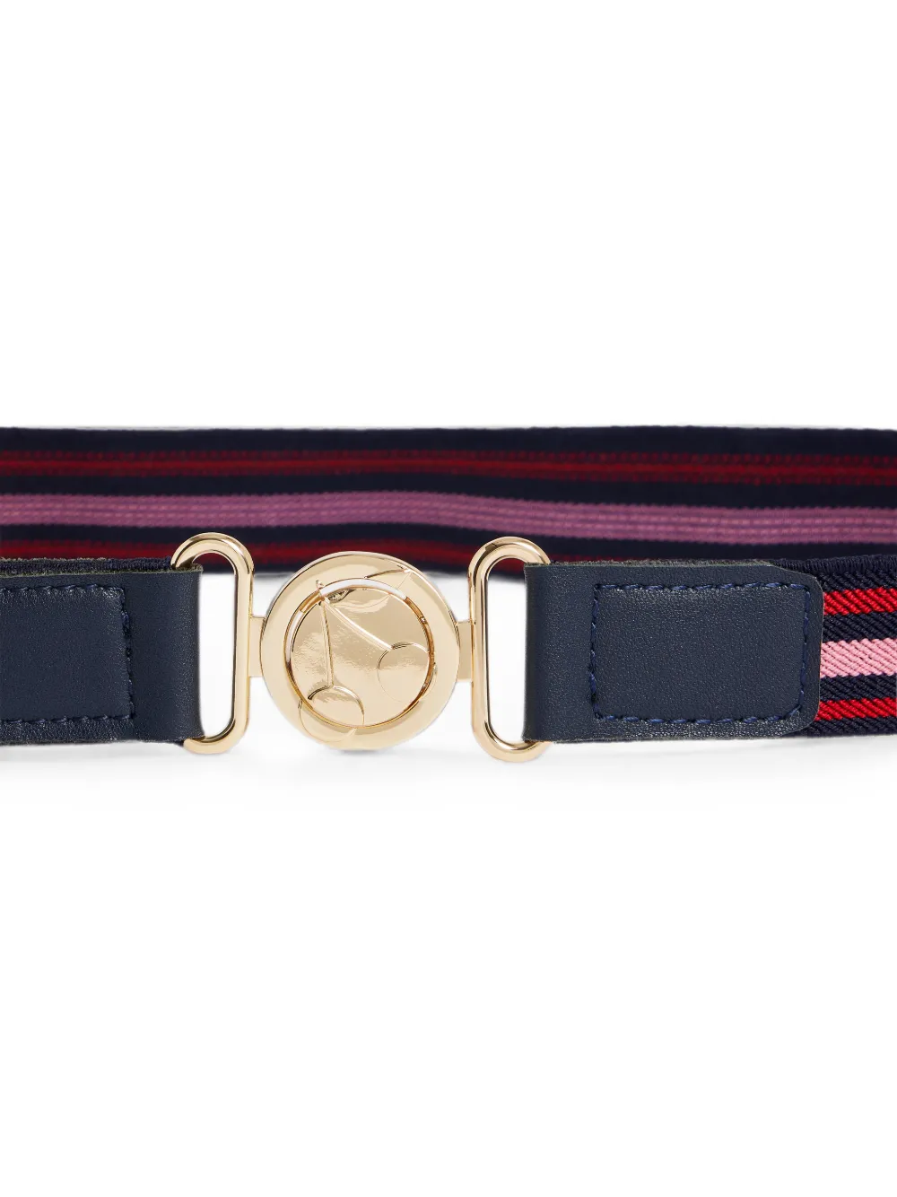Bonpoint Miara gestreepte riem met logogesp Blauw