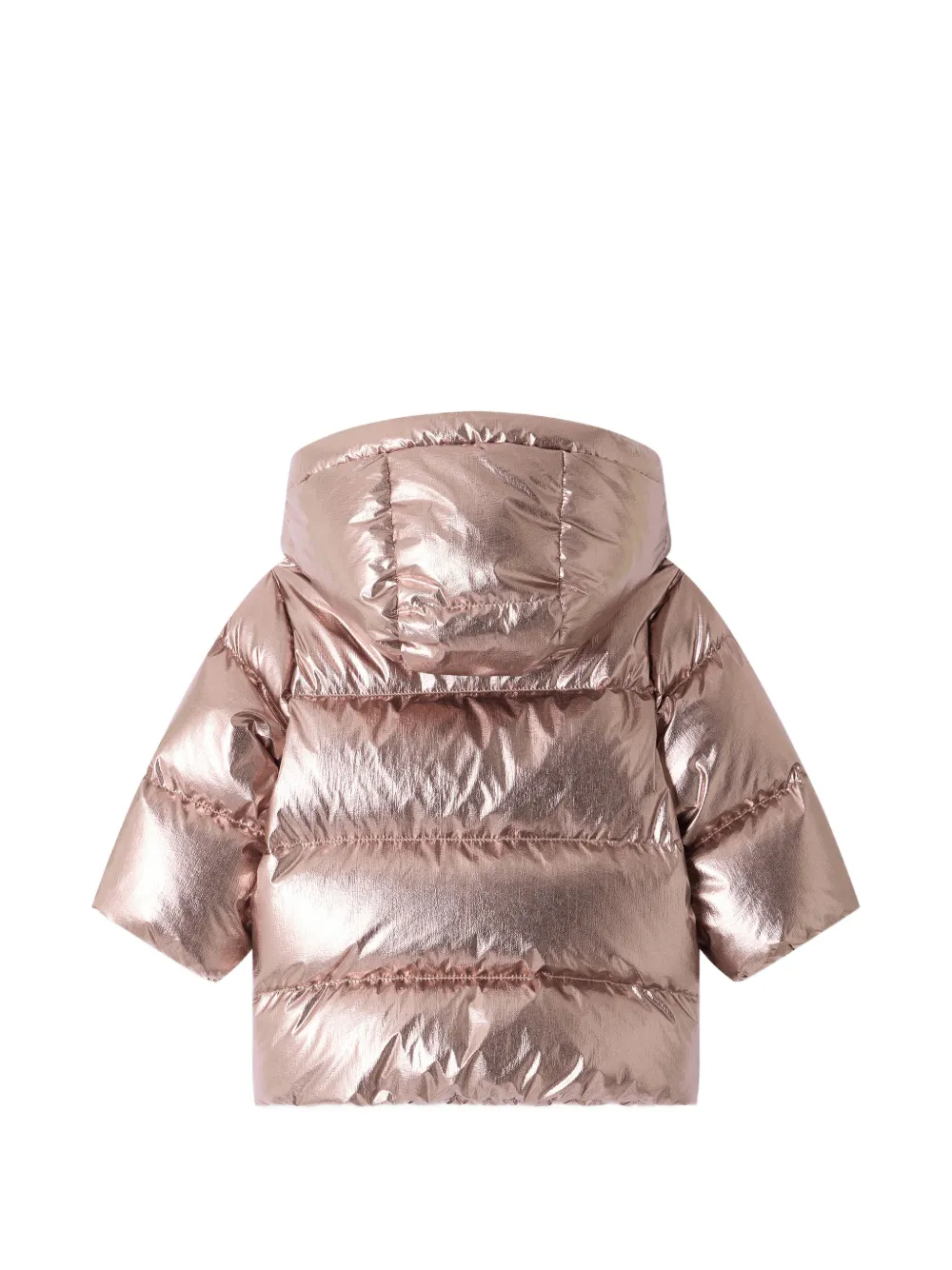 Bonpoint Bozen metallic jas met capuchon Roze