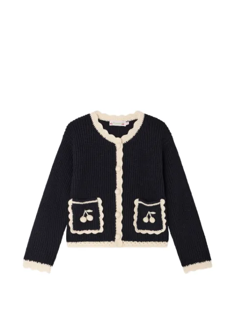 Bonpoint Marlys scalloped-trim cardigan