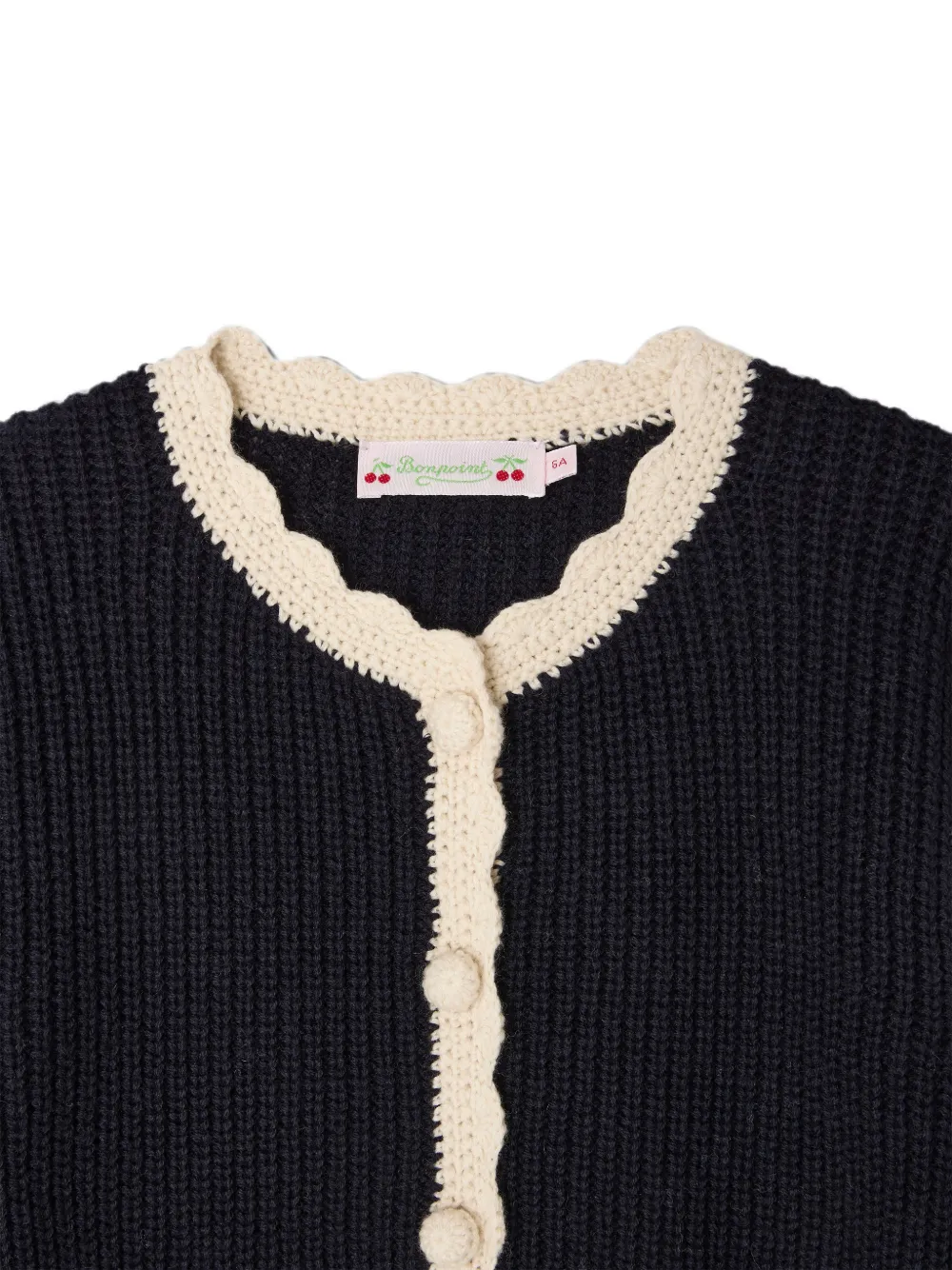 Bonpoint Marlys vest met gewelfde afwerking Blauw