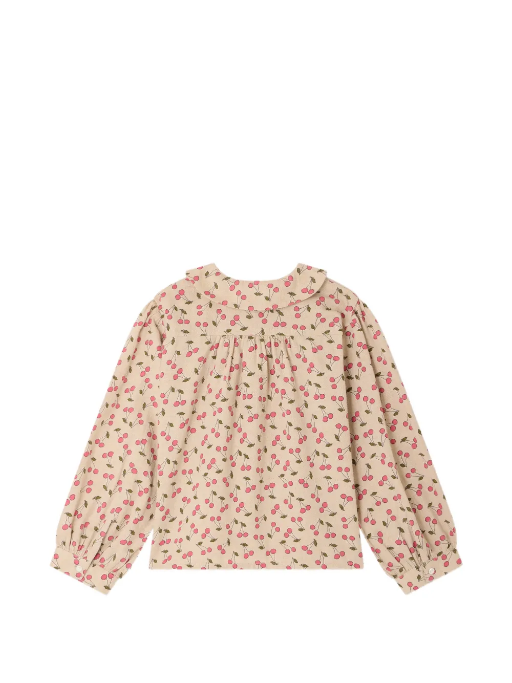 Bonpoint Josseline blouse met kersenprint Beige