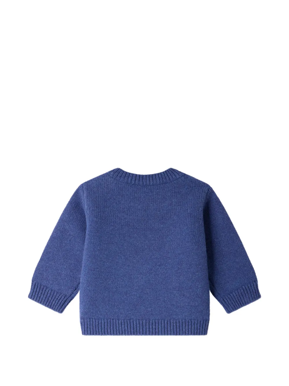 Bonpoint Trui met knoopsluiting en vuurtoren-intarsia Blauw
