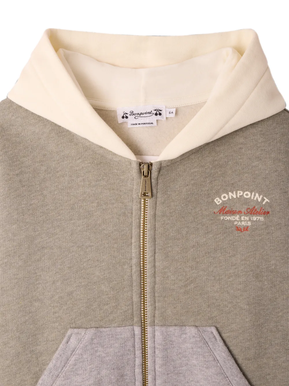 Bonpoint Elroy hoodie met rits Groen