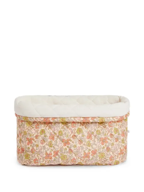 Bonpoint floral-print quilted storage basket