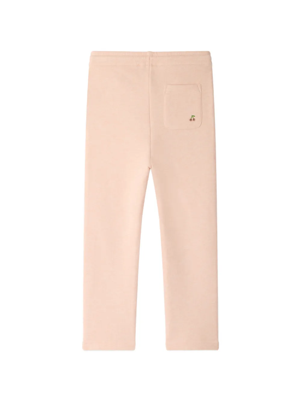 Bonpoint Trainingsbroek met trekkoord en geborduurde kersen Beige