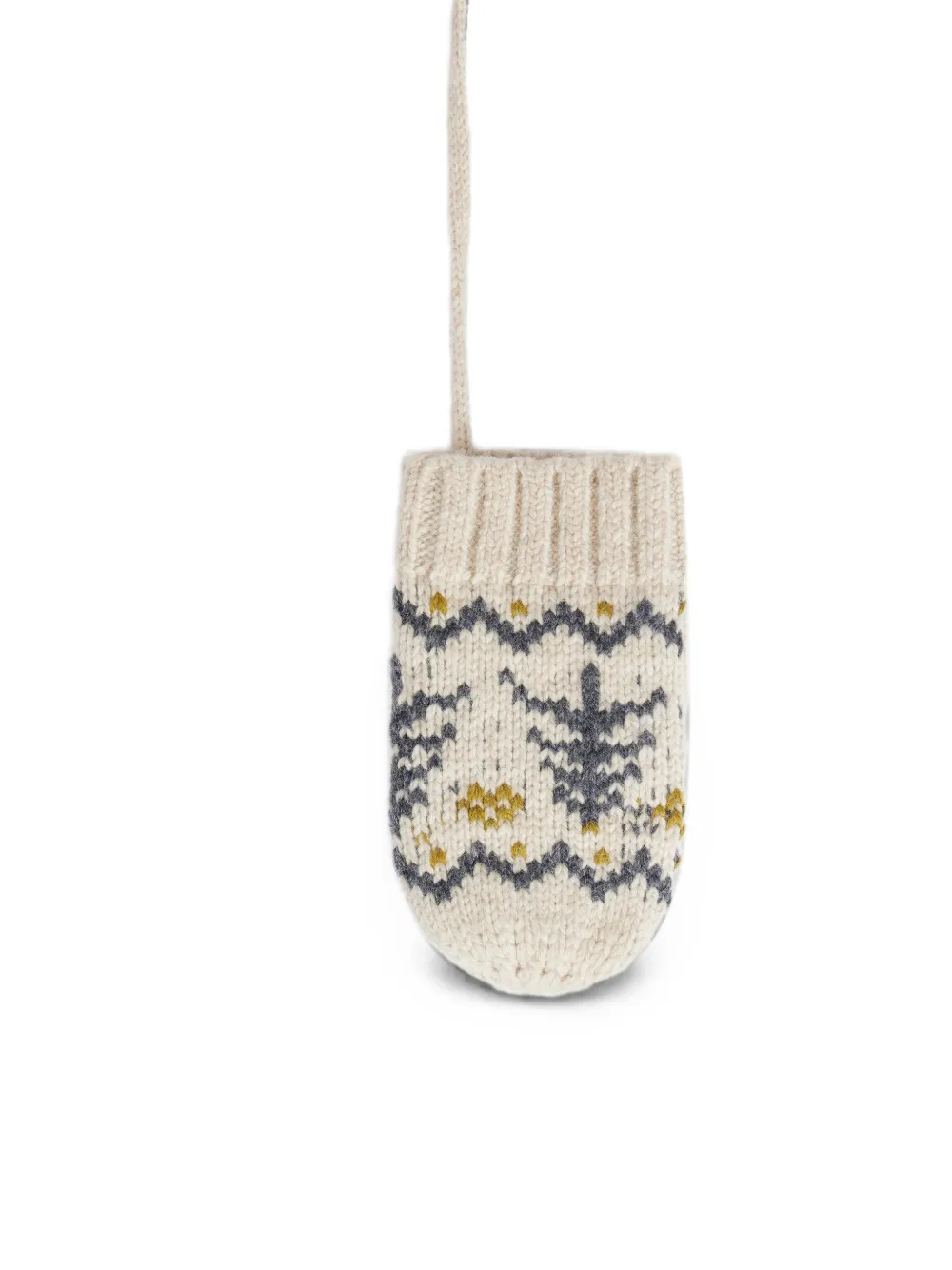 Bonpoint Thuri Fair Isle gebreide wanten Beige