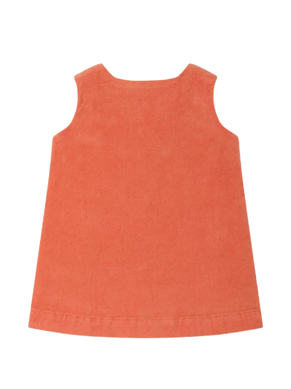 Bonpoint Jurk met ribfluwelen effect en knopen Oranje
