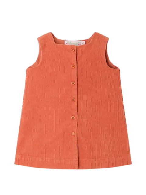 Bonpoint vestido con efecto de pana y botones