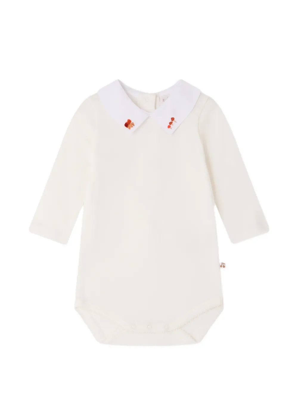 Bonpoint Body Septembre con colletto ricamato - Bianco