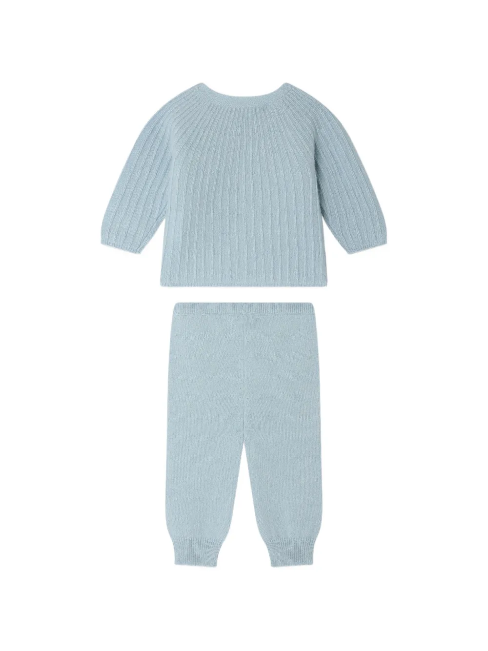 Bonpoint Ging vest en broek Blauw