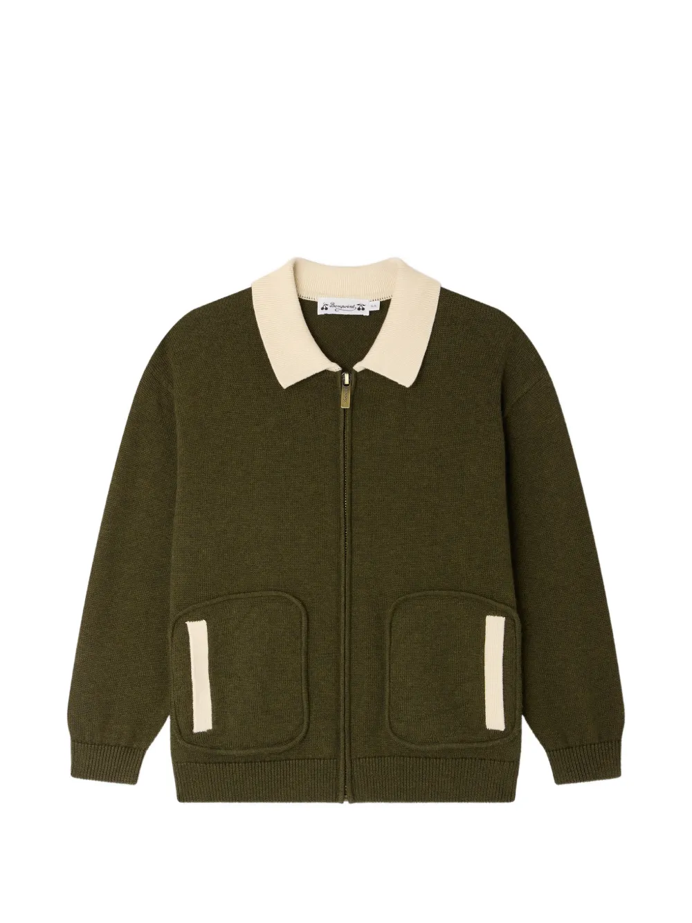 Bonpoint zip-up cardigan - Verde