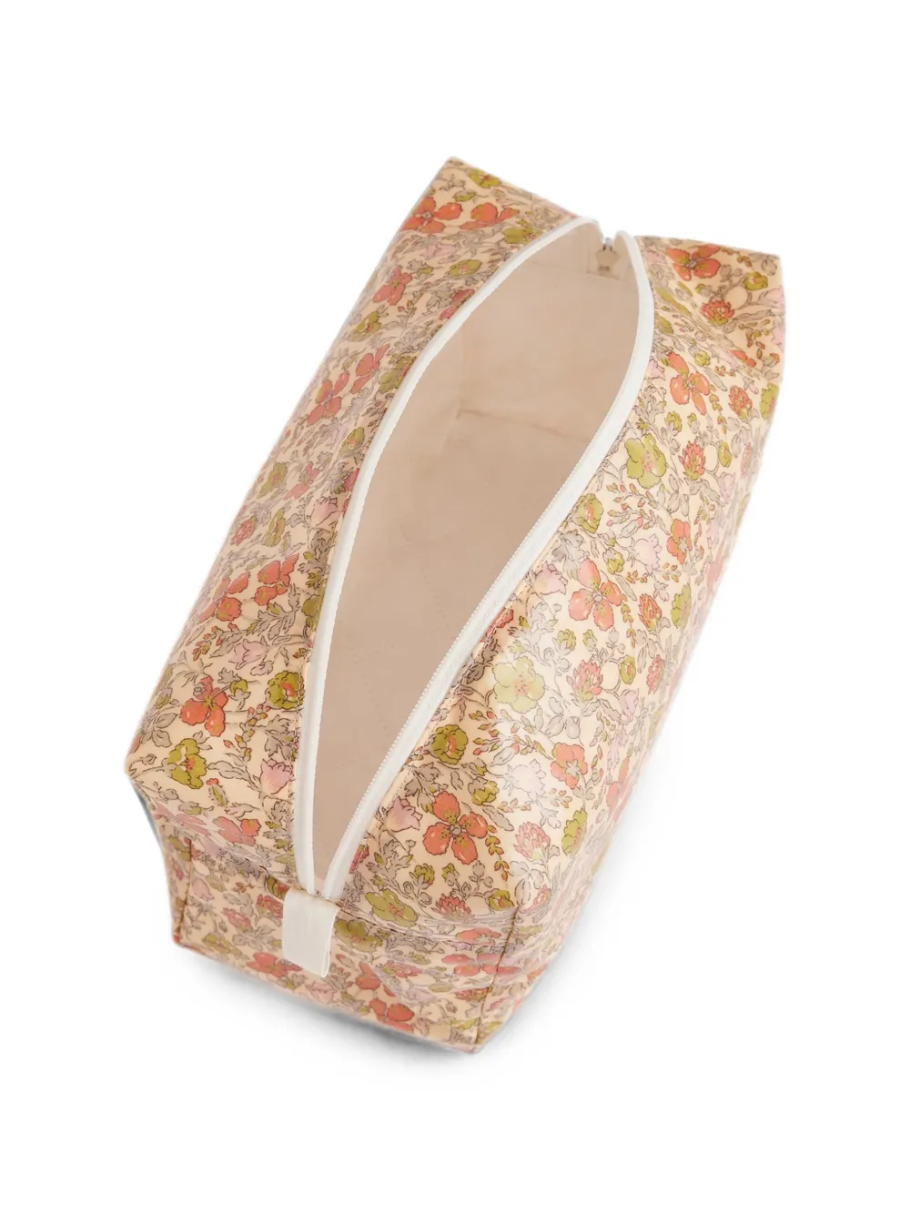 Bonpoint Katoenen toilettas met print Beige