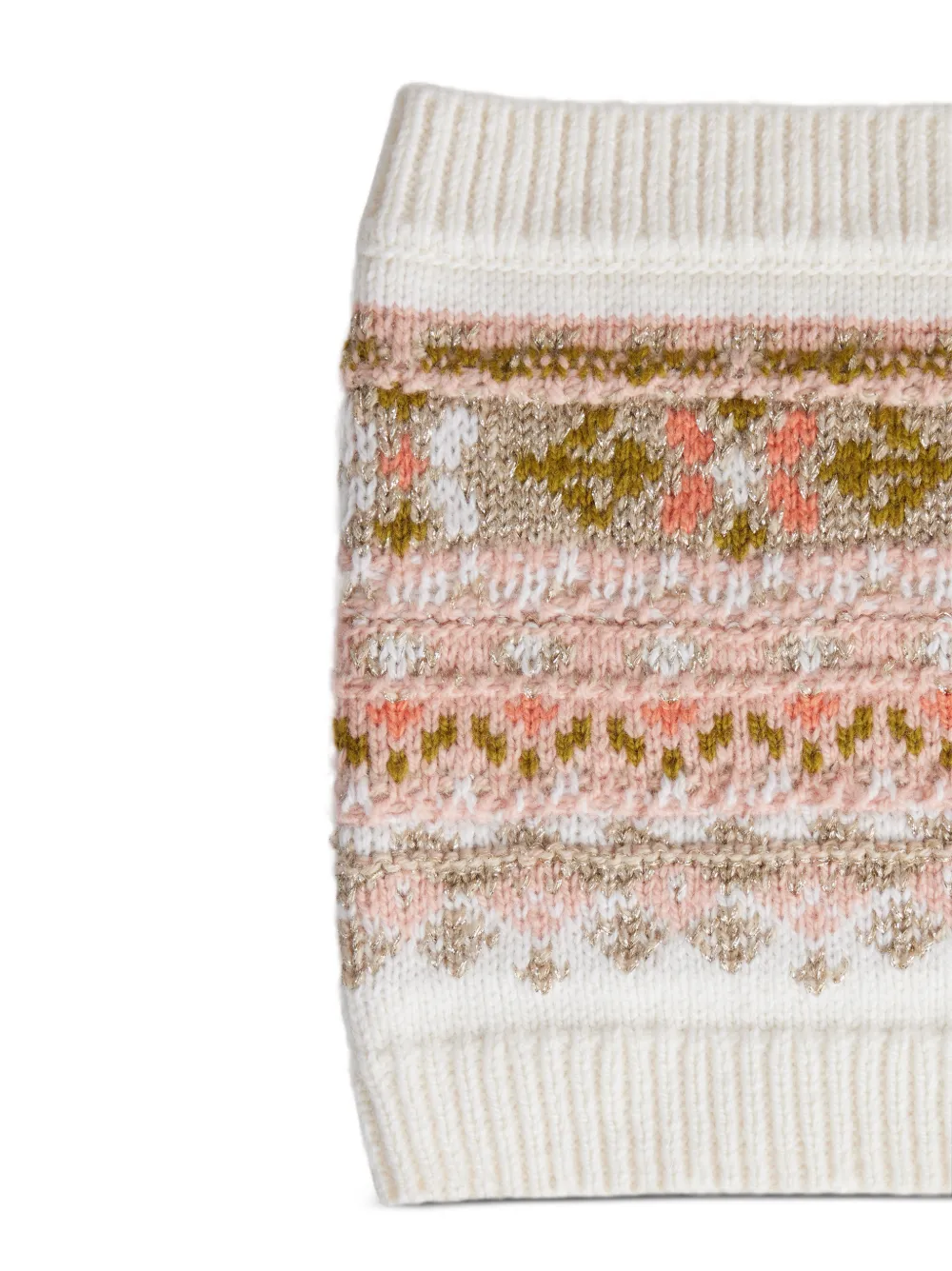 Bonpoint Jood Fair Isle gebreide sjaal Beige