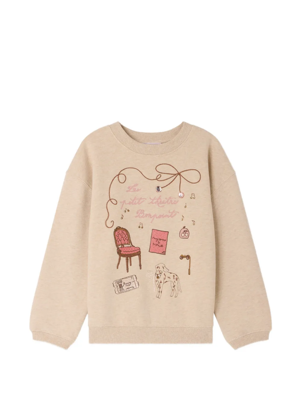 Bonpoint Maglione Tayla con stampa grafica - Toni neutri