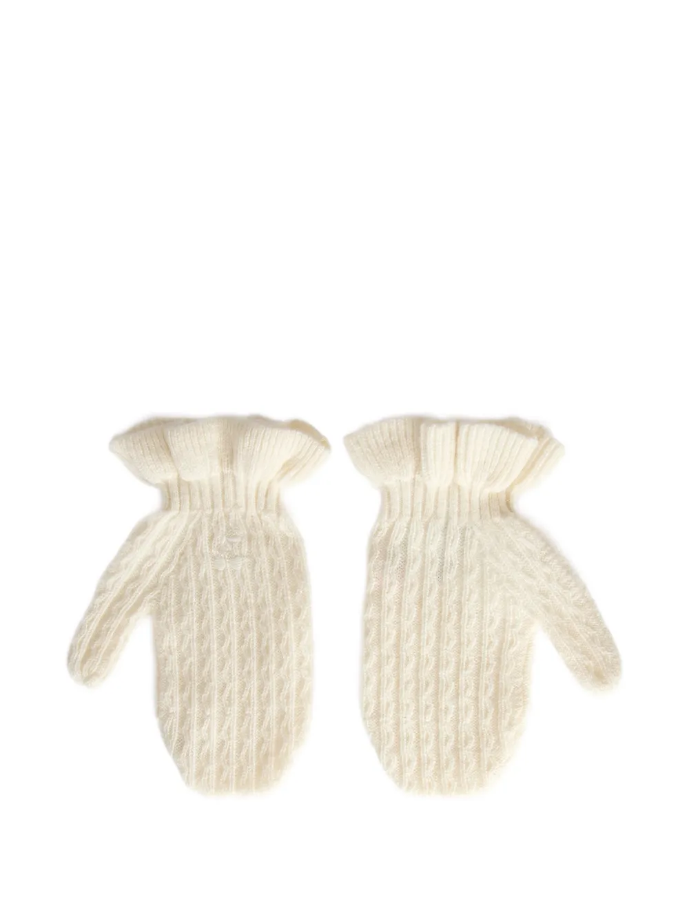 Bonpoint Meryn cable-knit mittens - Toni neutri