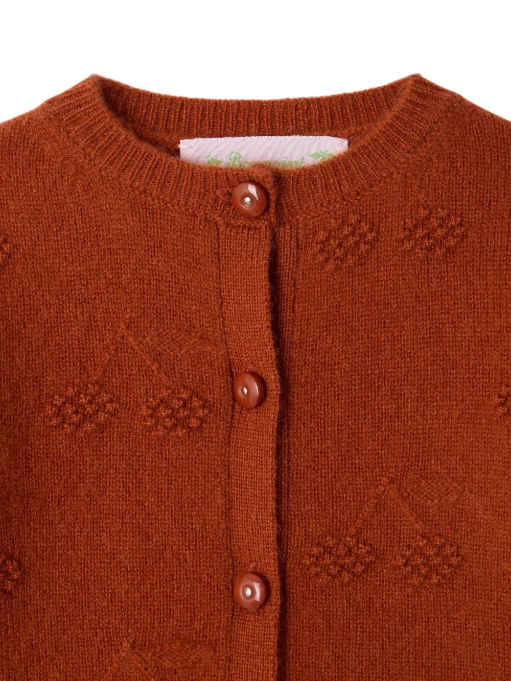 Bonpoint Kasjmier vest met kers intarsia Oranje