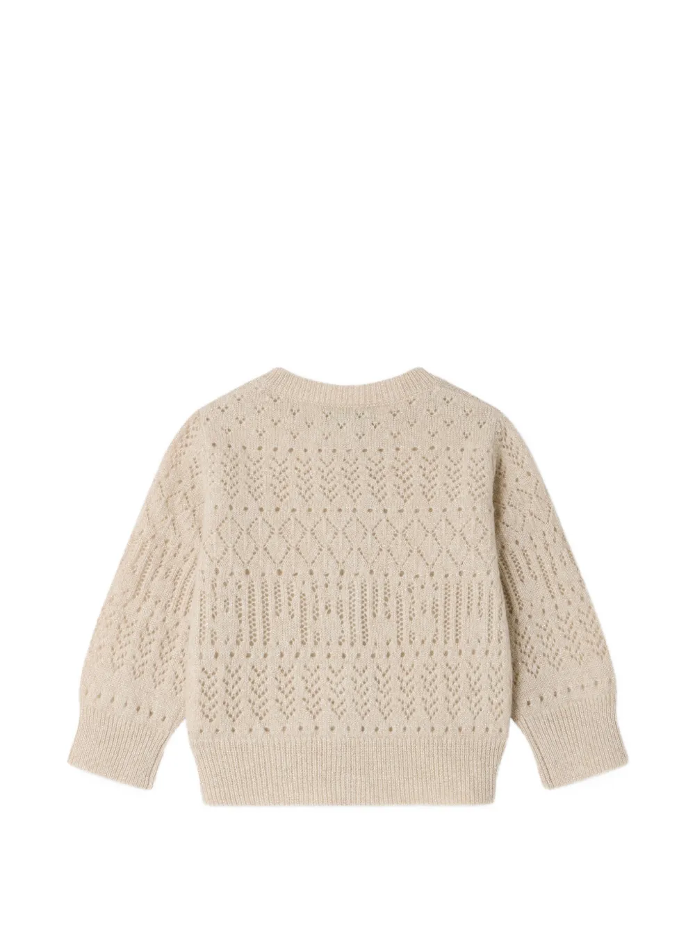 Bonpoint Menza pointelle gebreid vest Beige