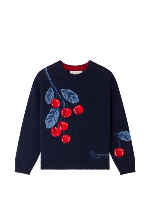 Bonpoint cherry-intarsia Maxine sweater