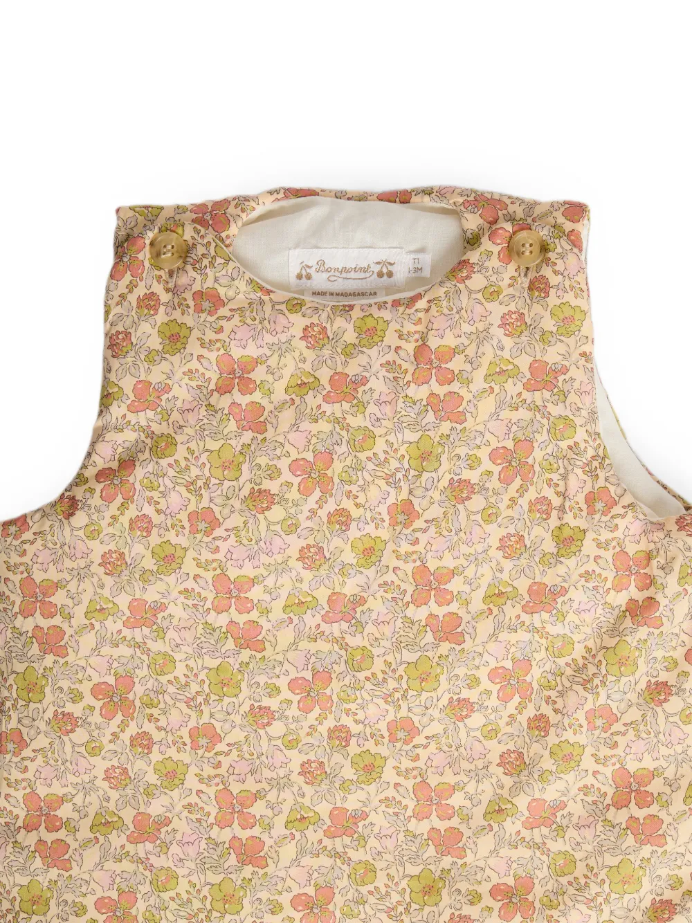 Bonpoint Slaapzak met bloemenprint Beige