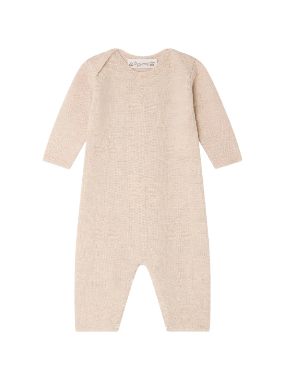 Bonpoint Elin cherry-jacquard romper | Neutrals | Image 1