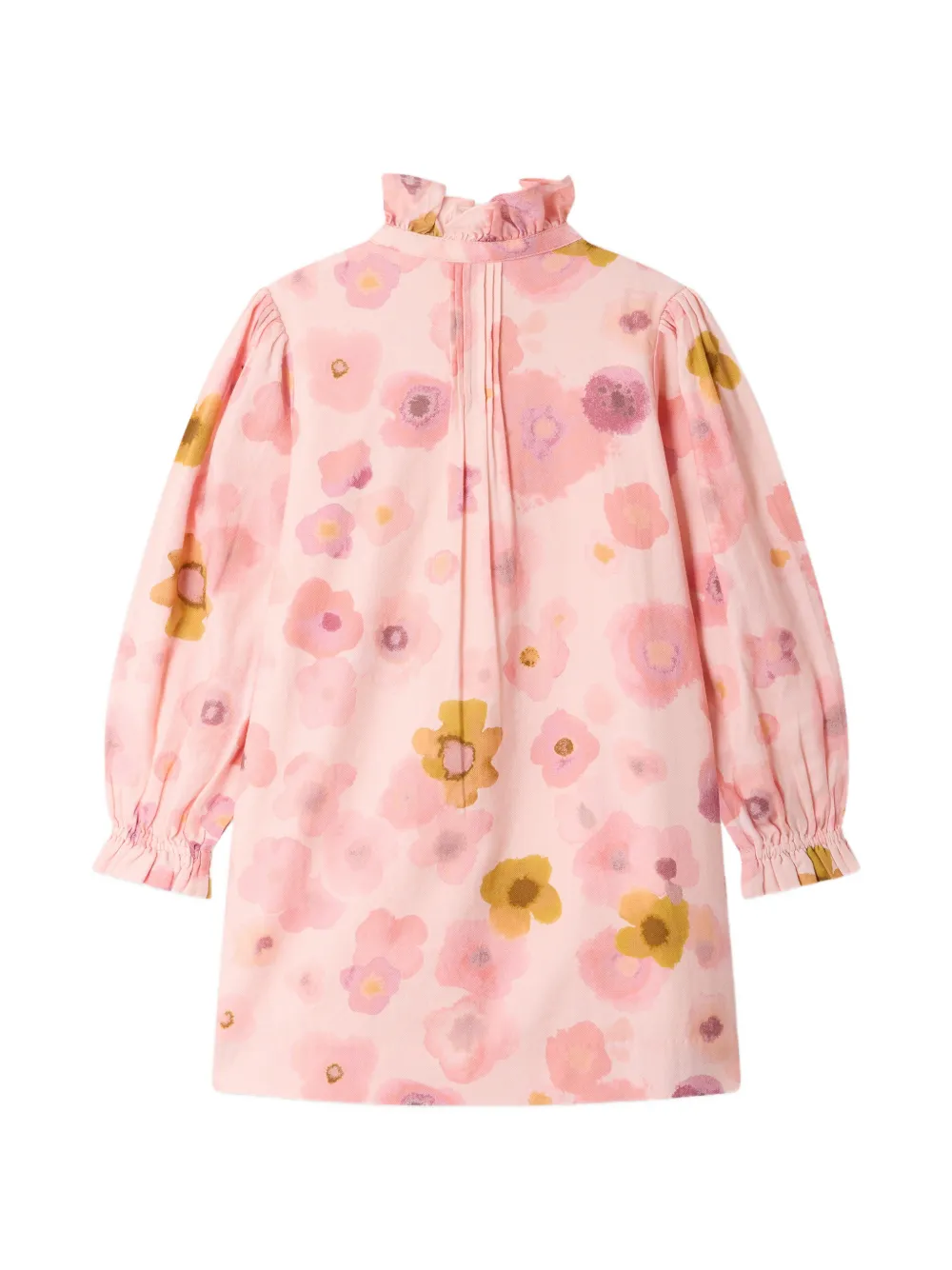 Bonpoint Mahé jurk met bloemen-print en ruches Roze