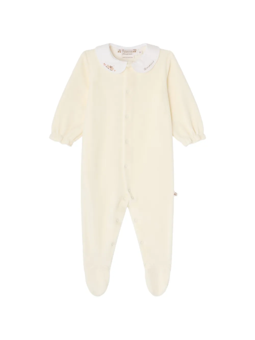 Bonpoint embroidered-collar pajamas - Nude