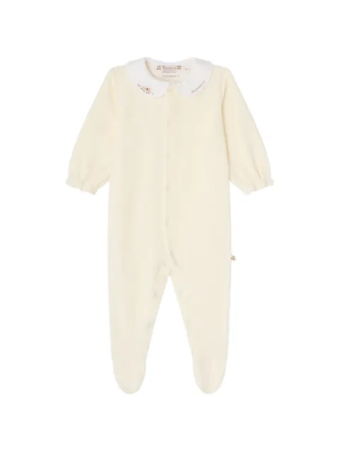 Bonpoint embroidered-collar pajamas