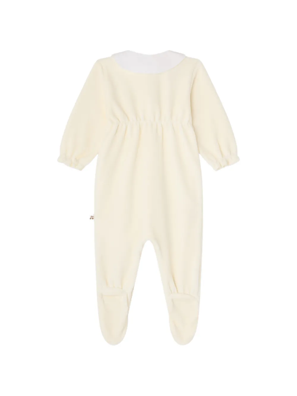 Bonpoint Pyjama met geborduurde kraag Beige