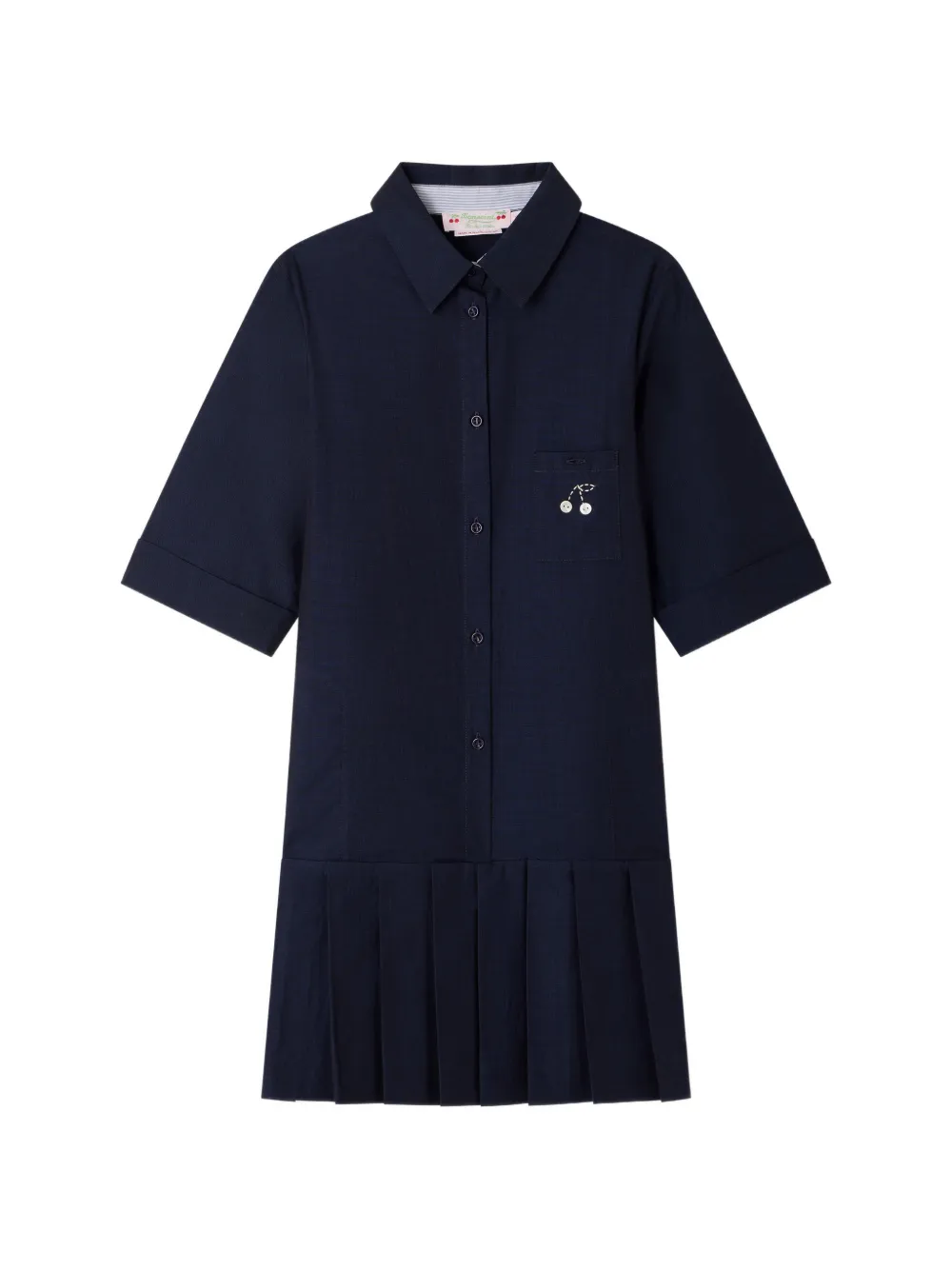 Bonpoint Abito Maribelle con gonna plissettata - Blu