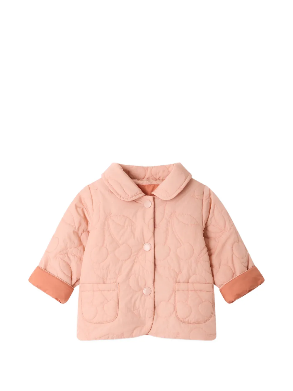 Bonpoint Juno cherry-quilted reversible jacket - Orange