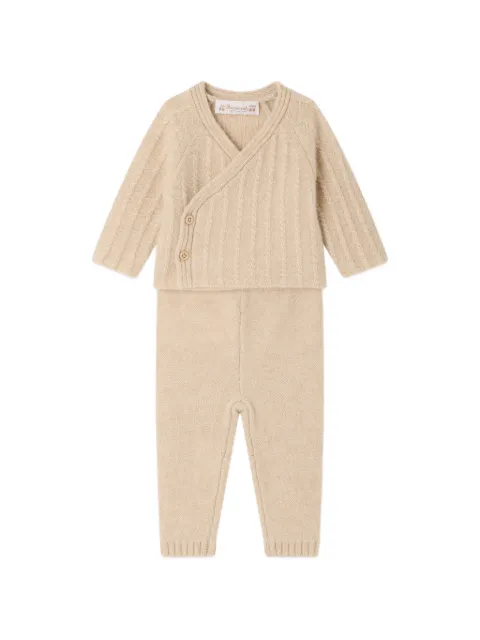 Bonpoint Myrtil wrap-style cardigan and trousers set