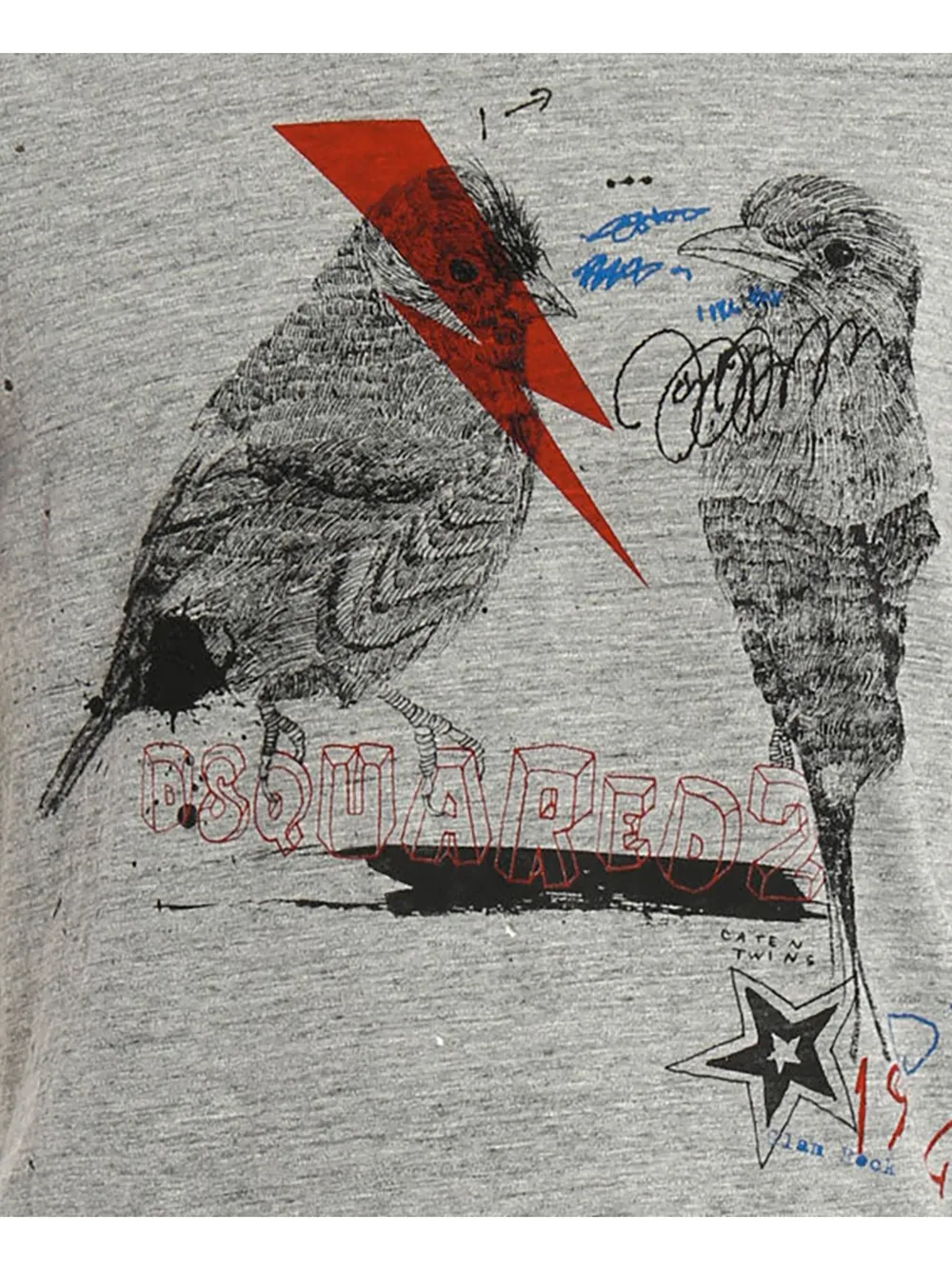 DSQUARED2 T-shirt met grafische print Grijs