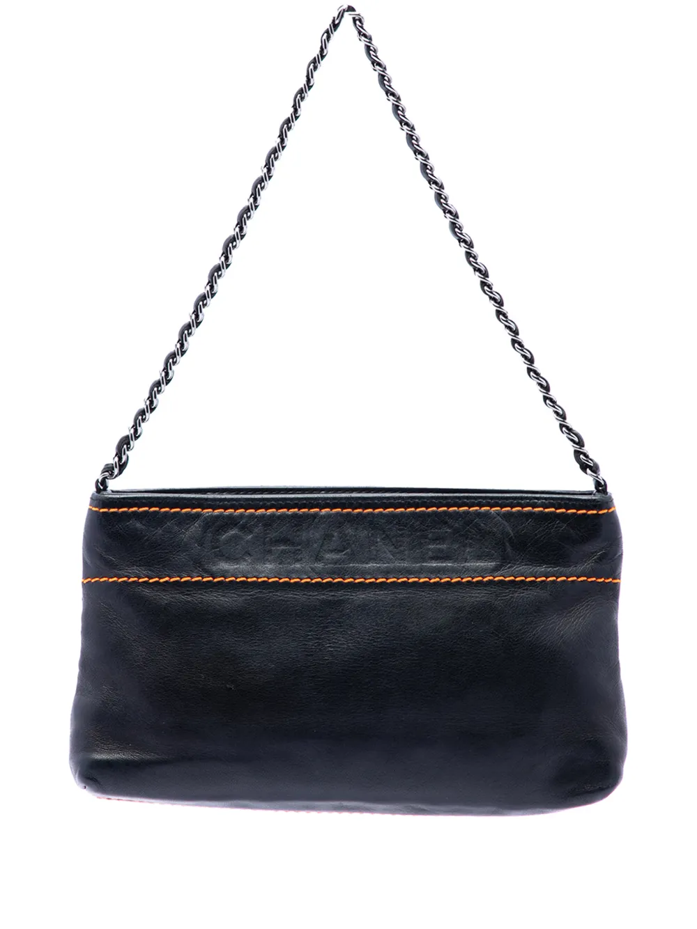 CHANEL Pre-Owned 2004-2005 Lambskin LAX Chain Pochette handbag - Nero