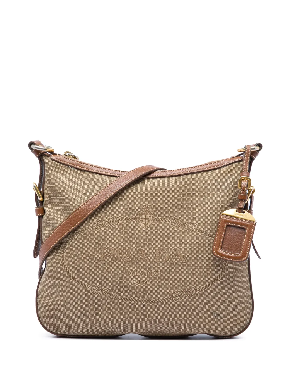 Prada Pre-Owned 2000-2013 Canvas Canapa Logo crossbody bag - Toni neutri