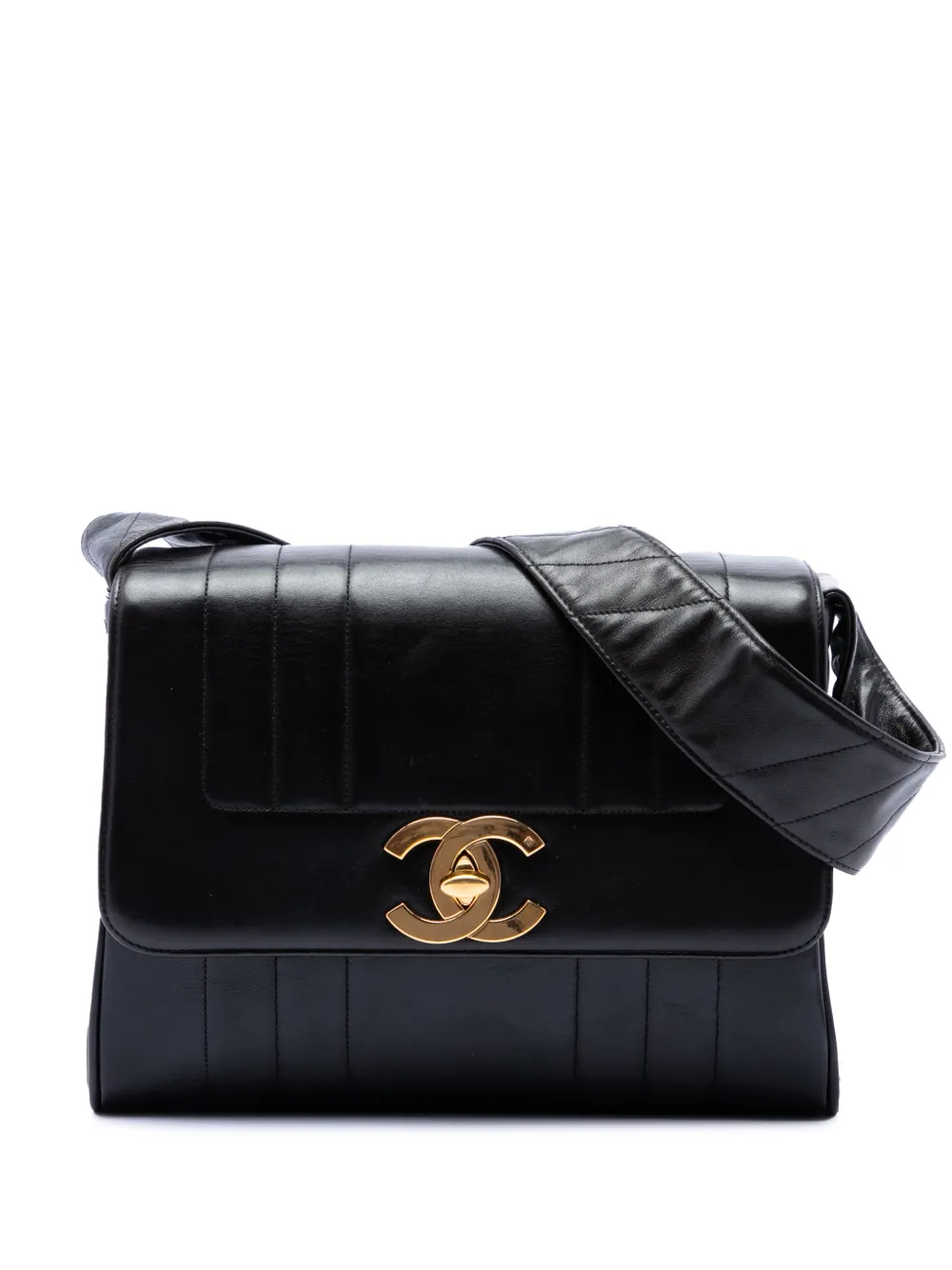 CHANEL Pre-Owned 1991-1994 Vertical Quilt Lambskin Flap crossbody bag - Nero