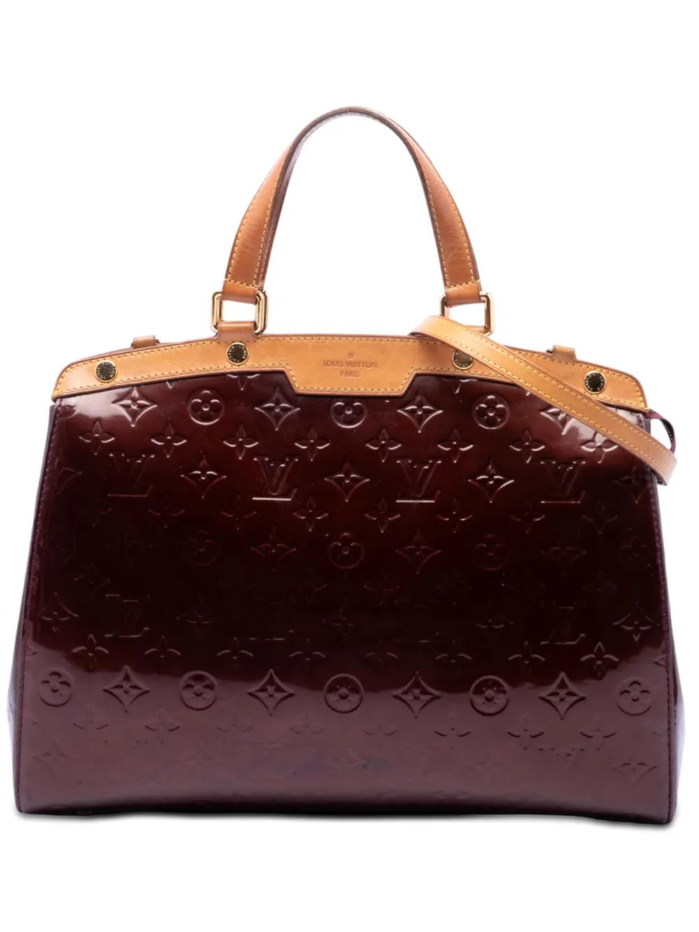 Louis Vuitton Pre-Owned 2012 Monogram Vernis Brea GM satchel - Rosso