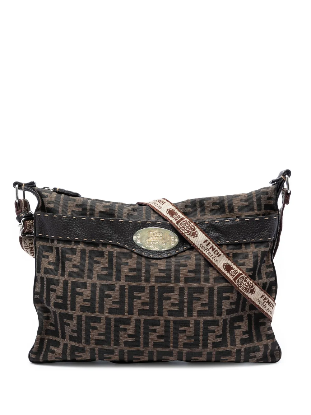 Fendi Pre-Owned 2000-2010 Zucca Canvas Selleria crossbody bag - Marrone